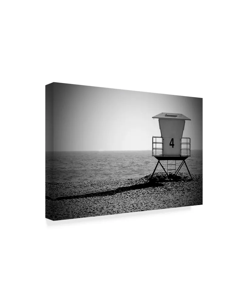 American School Lifeguard in Black and White Canvas Art