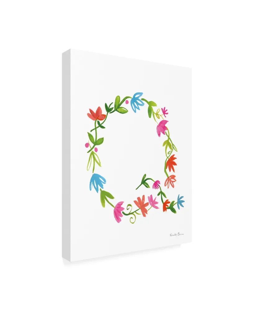 Farida Zaman Floral Alphabet Letter Xvii Canvas Art