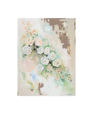 Alana Clumeck Spring Flowers on White Canvas Art