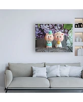 Sugar High Bride and Groom Piggy Canvas Art - 27" x 33.5"