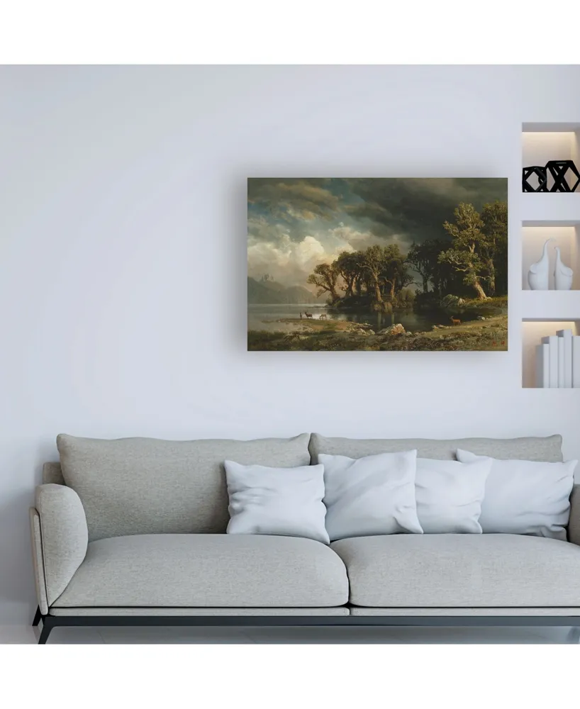 Albert Bierstadt The Coming Storm Forest Canvas Art