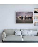 David Ayash Dawn over Downtown Manhattan Canvas Art - 27" x 33.5"