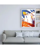 David Chestnutt Eagle Blue and Orange Canvas Art