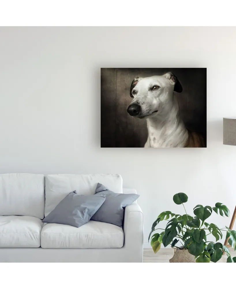 Mandy Disher Waiting Dog Canvas Art