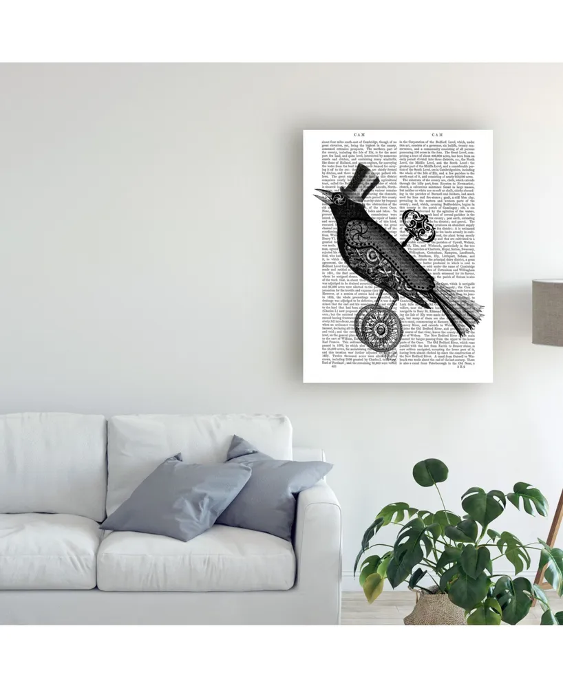 Fab Funky Steampunk Crow Canvas Art