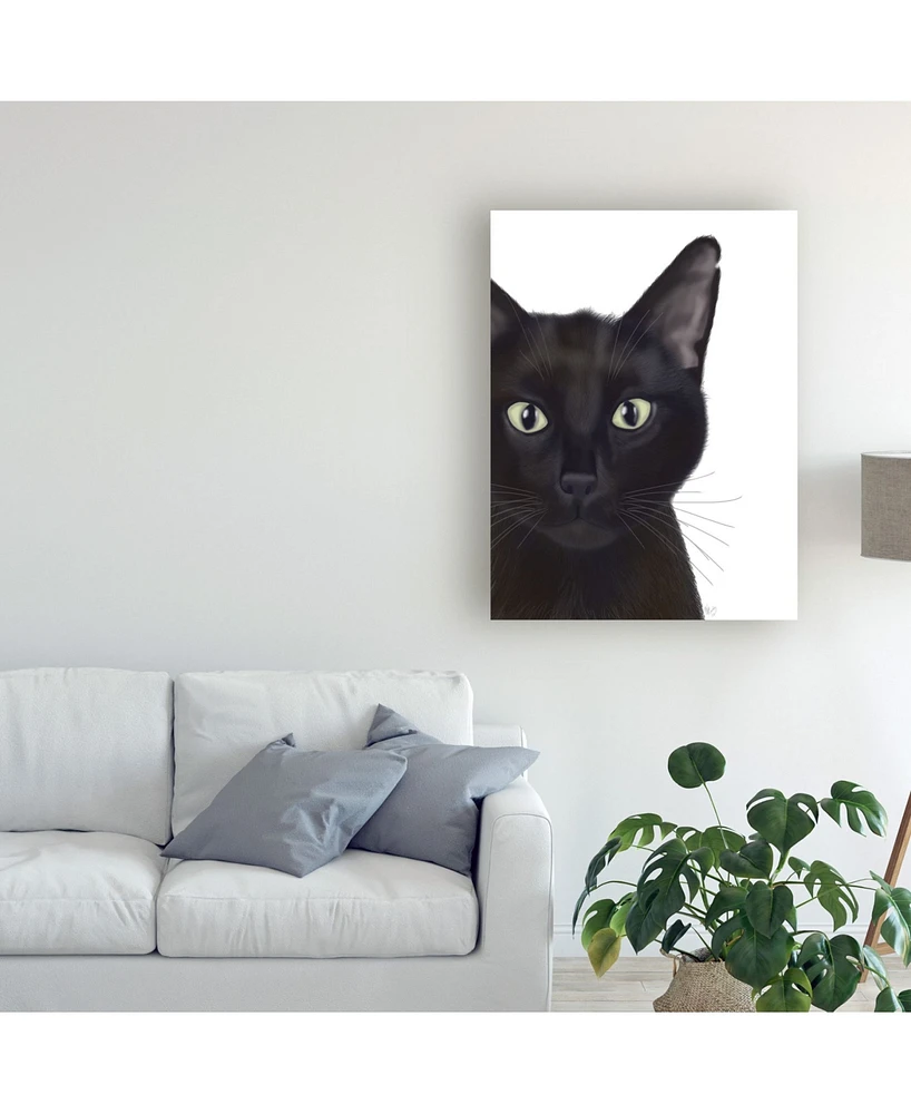 Fab Funky Cat, Portrait of Gus Canvas Art - 27" x 33.5"