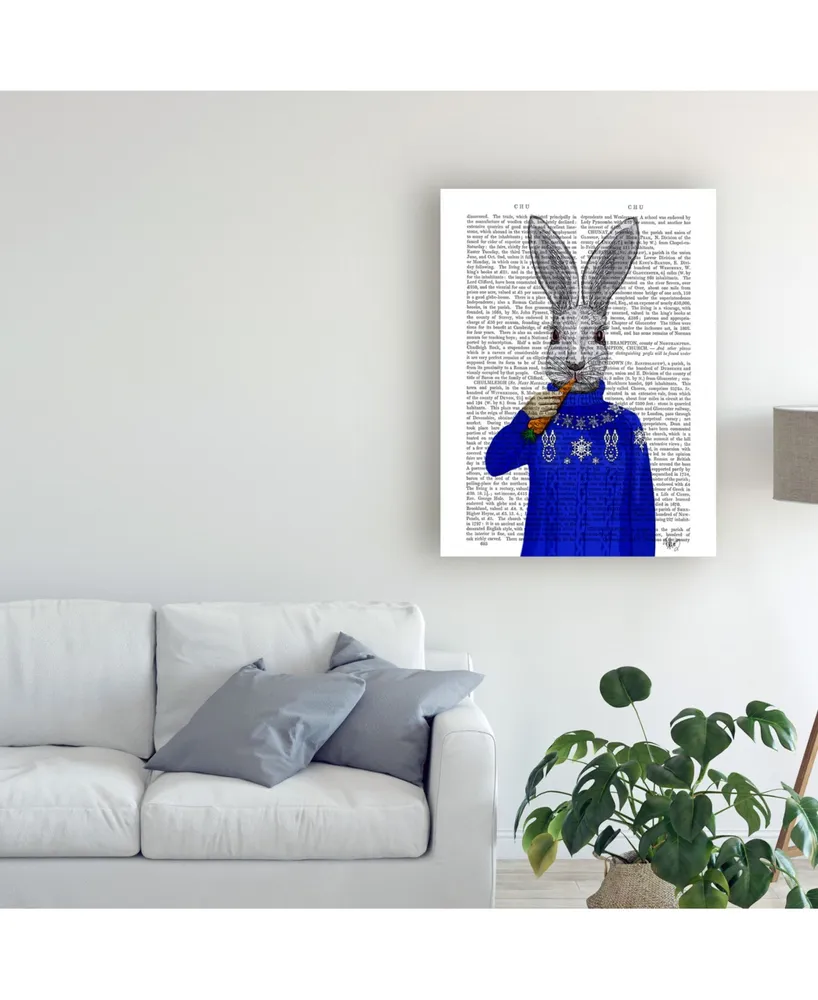 Fab Funky Rabbit in Sweater Canvas Art