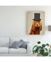 Fab Funky Cocker Spaniel, Formal Hound and Hat Canvas Art - 15.5" x 21"