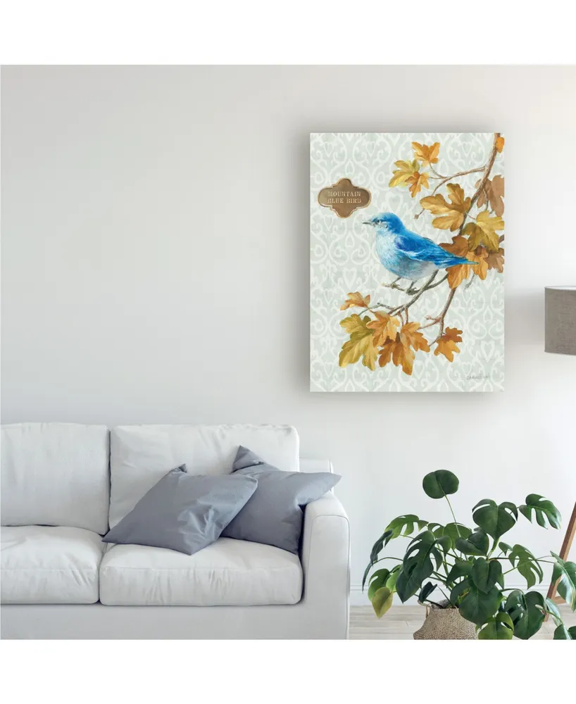 Danhui Nai Winter Bird Mountain Blue Bird Canvas Art