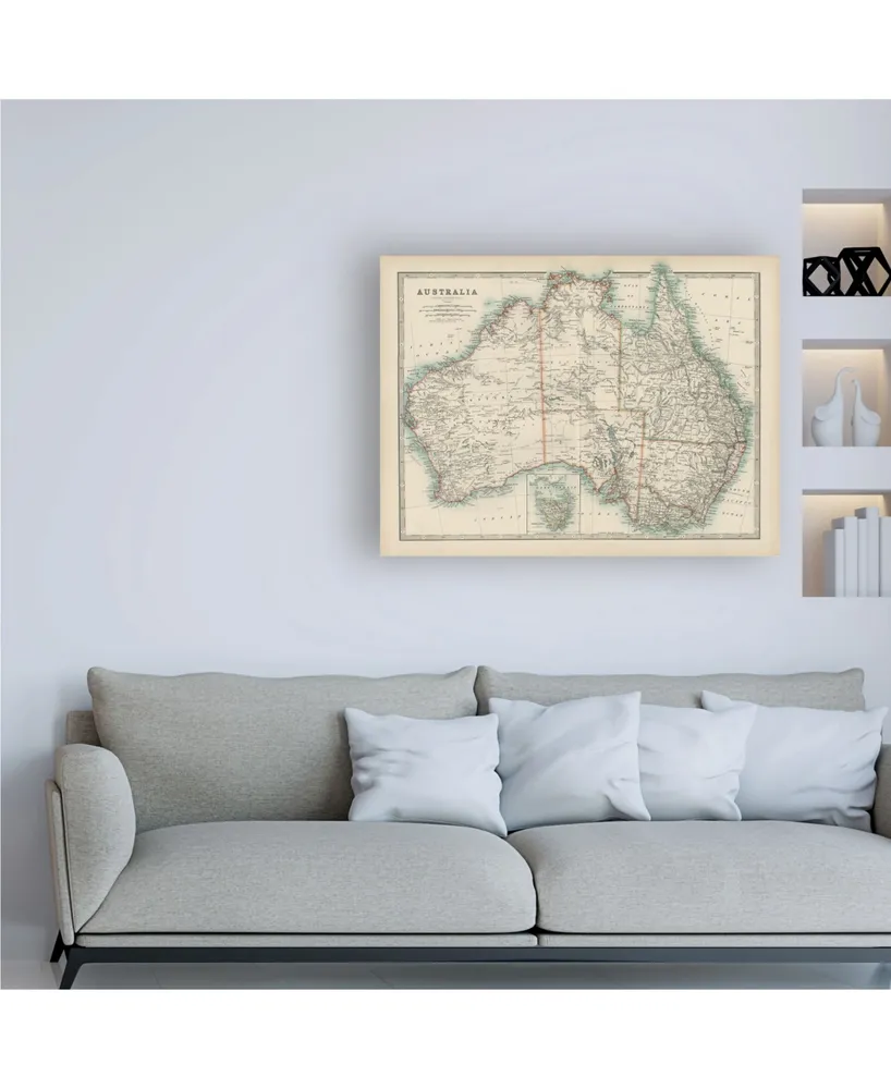 Johnston Johnstons Map of Australia Canvas Art