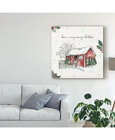 Anne Tavoletti Holiday on the Farm Iv Merry Christmas Canvas Art - 27" x 33"