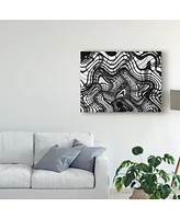 American School Black and White Ceiling Wavy Canvas Art - 20" x 25"