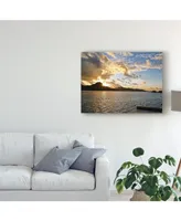 American School Bora Bora Sunset Canvas Art - 37" x 49"