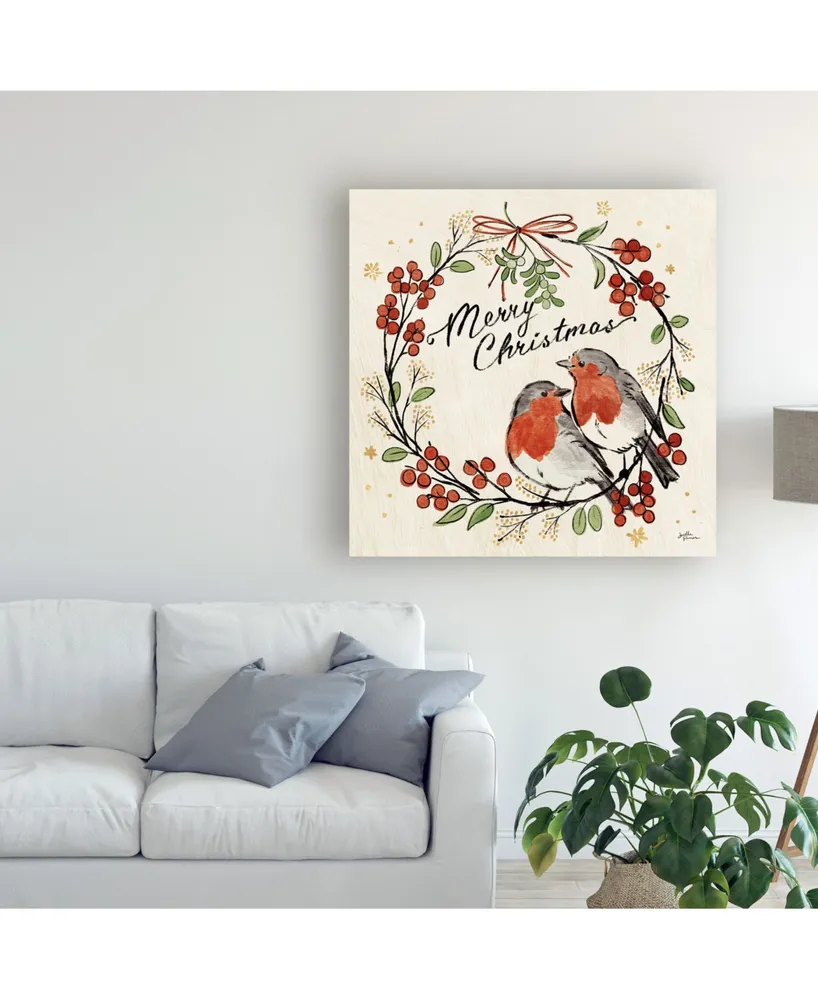 Janelle Penner Christmas Lovebirds V Canvas Art