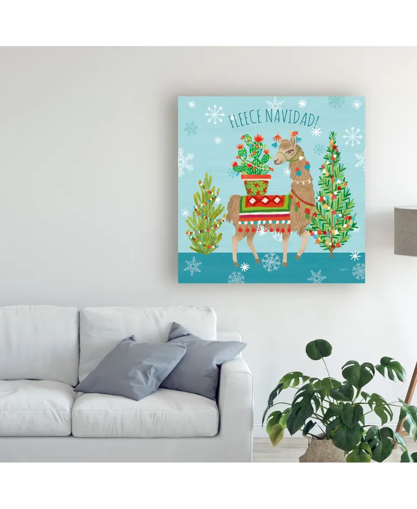 Mary Urban Lovely Llamas Christmas X Canvas Art