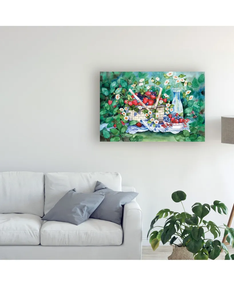 Kathleen Parr Mckenna Strawberry Picnic Canvas Art