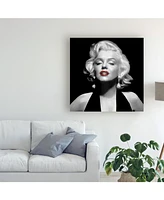 Chris Consani Halter Top Marilyn Red Lips Canvas Art