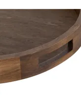 Kate and Laurel Hutton Round Wood Tray - 18.25" x