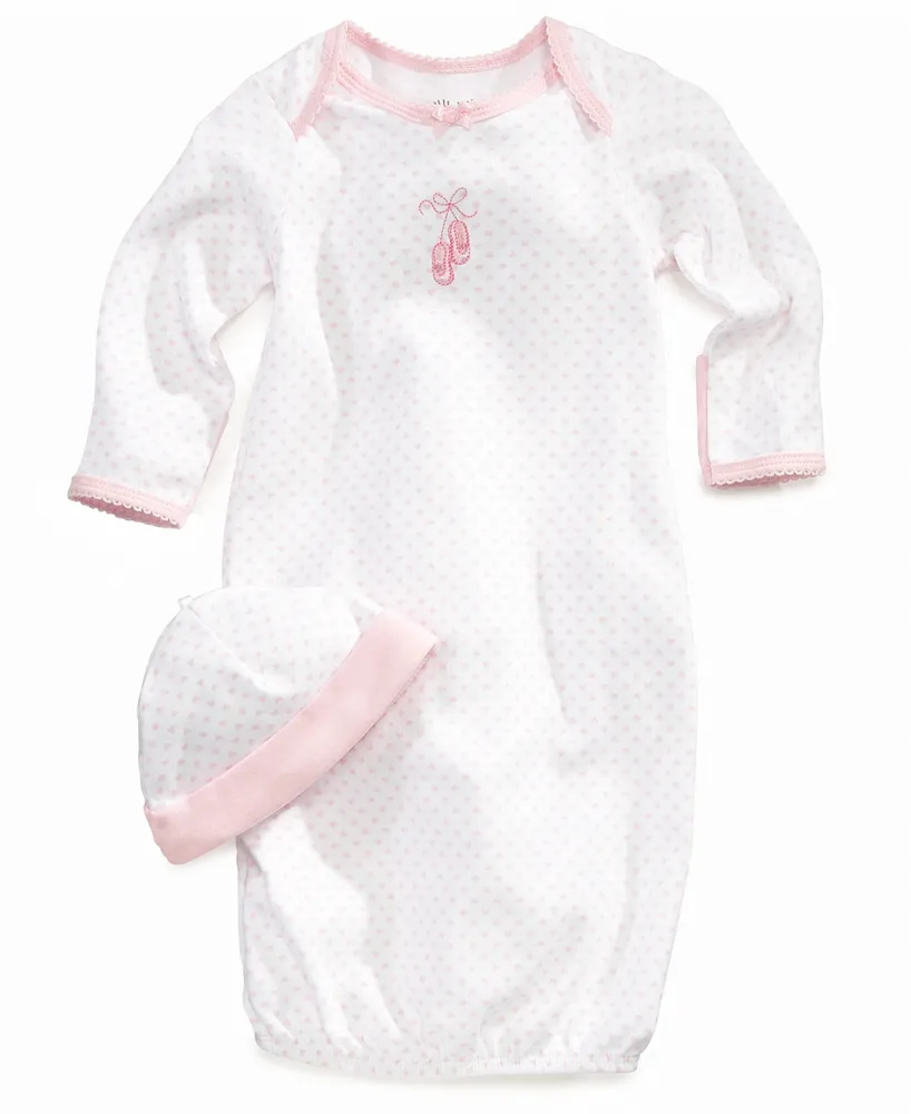 Little Me Baby Girls Ballet Hearts Gown and Beanie Set