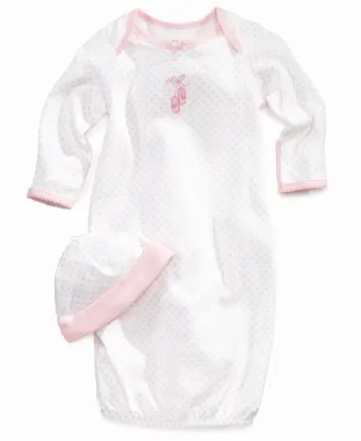Little Me Baby Girls Ballet Hearts Gown and Beanie Set