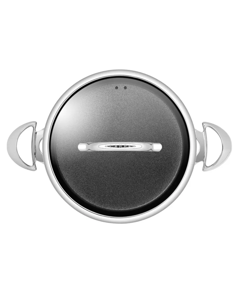 Scanpan HaptIQ 7.5 qt, 6.5 L, 10.25", 26cm Nonstick Induction Suitable Covered Dutch Oven, Mirror Polished Stainless Exterior