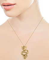 Effy Diamond Dragon Pendant Necklace (5/8 ct. t.w.) in 14k Gold