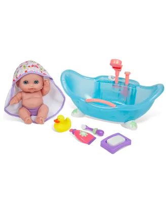 Lil' Cutesies 8.5" All Vinyl Doll Real Working Bath Set - Bathtub
