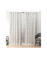 Nicole Miller Hexa Geometric Print Hidden Tab Top Curtain Panel Pair