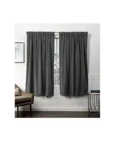 Exclusive Home Curtains Velvet Heavyweight Pinch Pleat Curtain Panel Pair