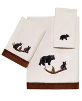 Avanti Black Playful Bears Lodge Cotton Bath Towels