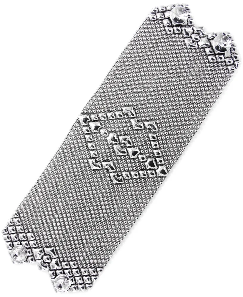 Sg Liquid Metal B50 Silver Mesh Bracelet 7 1/4", 3/4", 8 1/4"