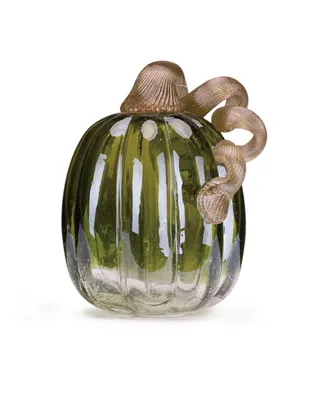 Glitzhome Crackle Glass Pumpkin