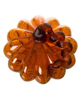 Glitzhome Crackle Glass Pumpkin