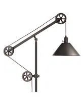 Hudson & Canal Descartes Floor Lamp In Blackened Bronze With Pulley System