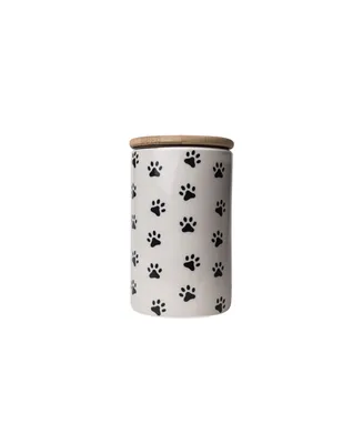 Park Life Designs Paw Print Ceramic Pet Treat Canister