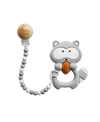 3 Stories Trading Tiny Teethers Infant Silicone Pacifier Clip With Large Removable Teether