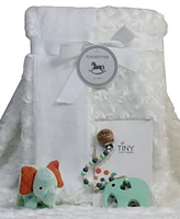 3 Stories Trading Infant Blanket Gift Set With Pacifier Clip, Teether And Toy