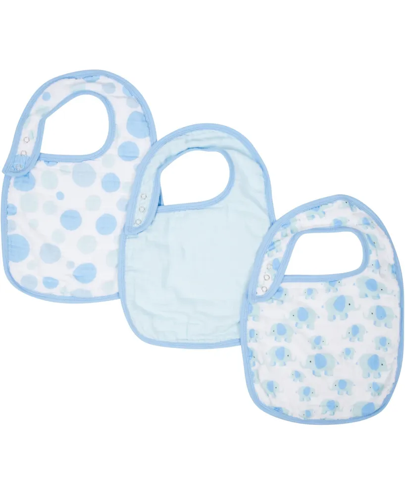 Miracle Baby Boys and Girls Muslin Skinny Bib - Pack of 3