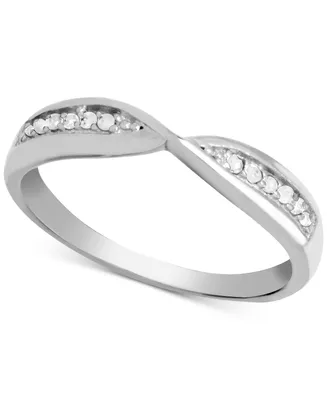 Diamond (1/10 ct. t.w.) Bypass Band Ring Sterling Silver