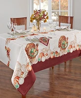 Elrene Holiday Turkey Bordered Fall Tablecloth, 60" x 102"