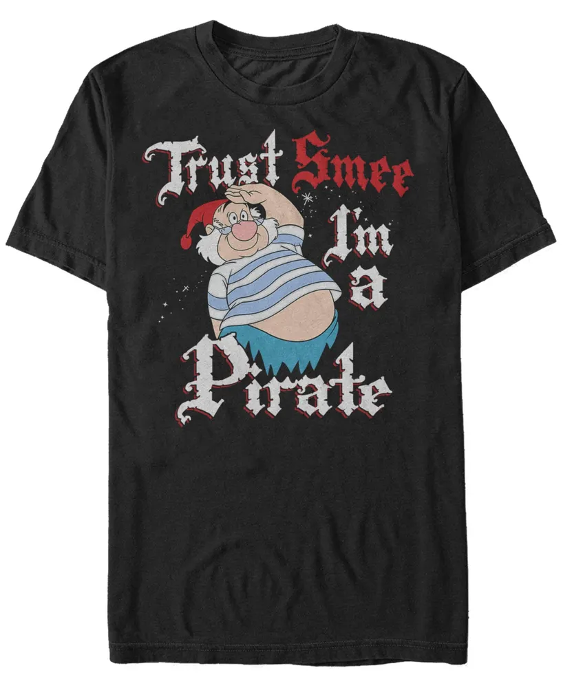 Fifth Sun Disney Men's Peter Pan Trust Smee I'm A Pirate Salute Short  Sleeve T-Shirt