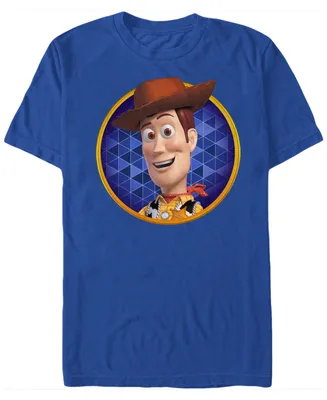 Disney Pixar Men's Toy Story Woody Circle Portrait Short Sleeve T-Shirt
