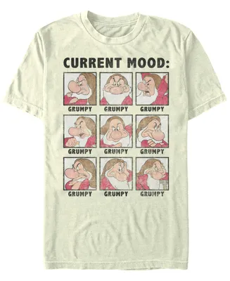 Disney Men's Snow White Current Mood: Grumpy Short Sleeve T-Shirt