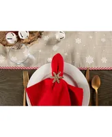 Design Imports Reindeer Embroidered Table Runner