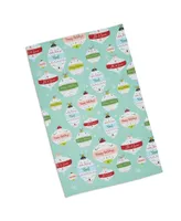 Design Imports Holiday Ornaments Printed Dishtowel