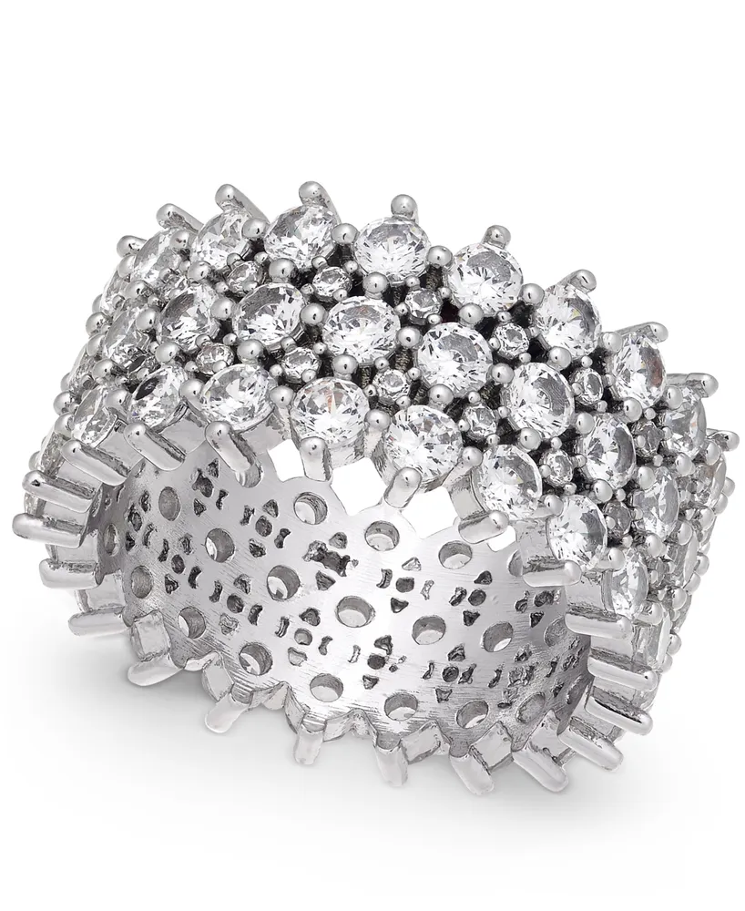 I.n.c. International Concepts Silver-Tone Pave Ring, Created for Macy's