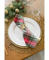 Design Imports Christmas Plaid Napkin, Set of 6