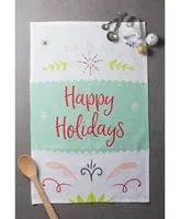 Design Imports Assorted Winter Wishes Holiday Printed Dishtowel Set