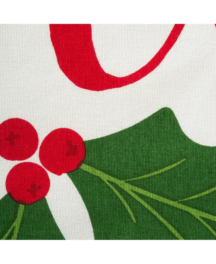 Design Imports Assorted Boughs of Holly Printed Dishtowel Set
