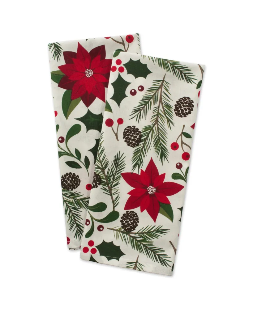 Design Imports Woodland Christmas Dishtowel Set - Off